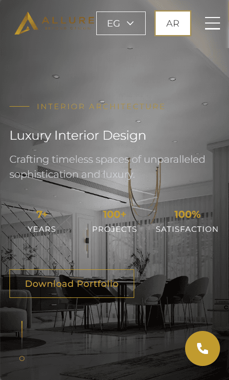 Allure Interior Design — mobile screenshot